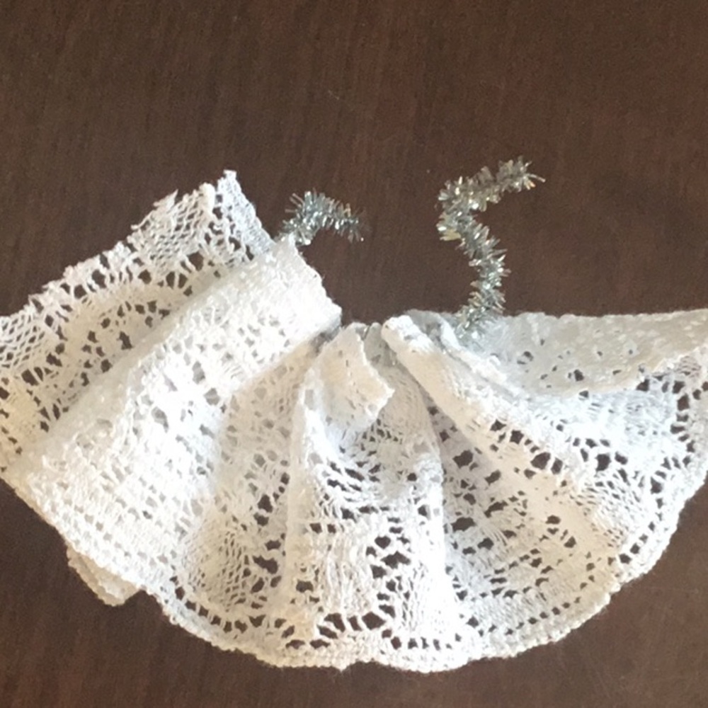 Handmade White Lace Angel Ornament